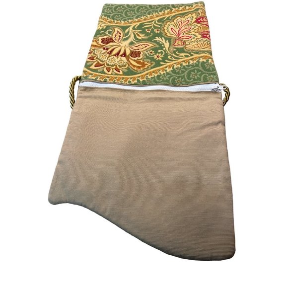 Handmade Tapestry Bag Floral Pattern Handbag Purse Sustainable Fashion Gift - Picture 6 of 7